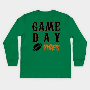 Game Day Vibes - Game Day Shirt - Football Shirt - Fall - Football Season - College Football - Football - Unisex Graphic Kids Long Sleeve T-Shirt